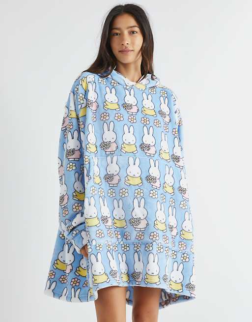 Skinnydip london miffy flower blanket hoodie in blue