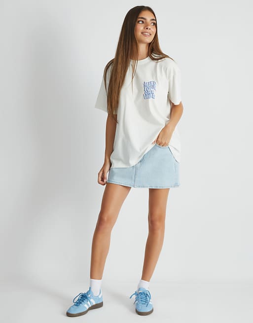 Skinnydip London Mind Your Own Vibe Shell T-shirt In White