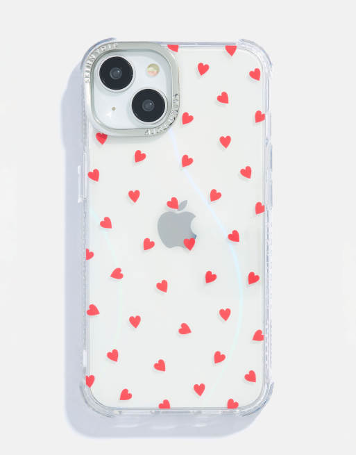 Skinnydip London Mini Ditsy Hearts Shock Iphone Case In Red