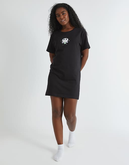 Skinnydip London Nightmare Before Christmas Night Dress In White