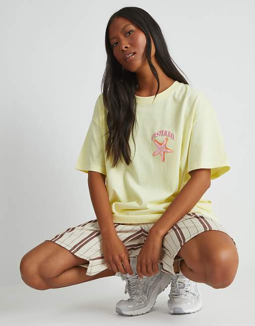 Skinnydip London Oyster Bay T-shirt In Yellow In Yellow