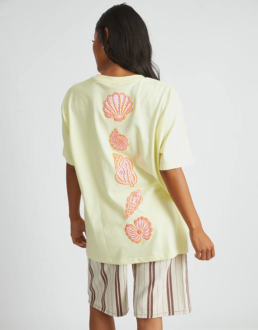 Skinnydip london oyster bay t-shirt in yellow in yellow