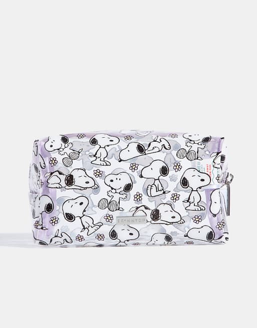 Skinnydip london peanuts snoopy makeup bag in purple