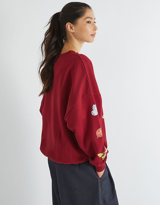Skinnydip London Peter Rabbit Berry Cute Sweatshirt In Red