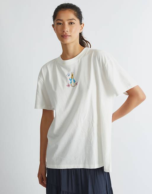 Skinnydip London Peter Rabbit Poster T-shirt In White
