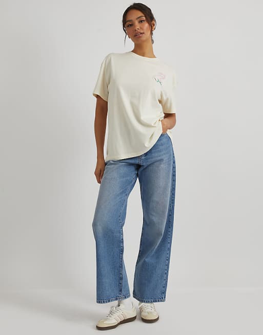 Skinnydip London Picnic Party T-shirt In Ecru