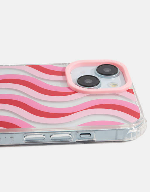Skinnydip London Pink And Red Wave Shock IPhone Case