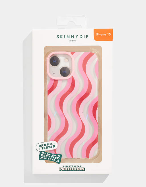Skinnydip London Pink And Red Wave Shock IPhone Case
