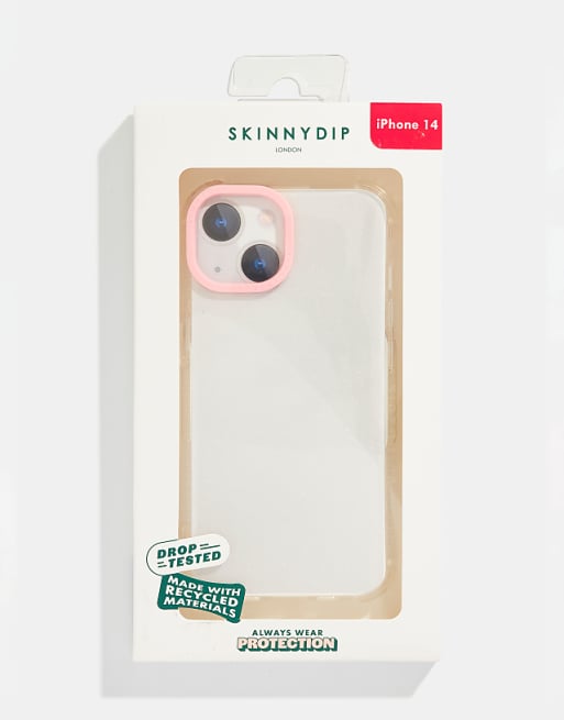 Skinnydip london pink minimal glitter shock iphone case in pink