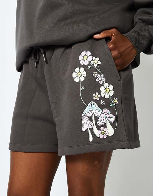 Skinnydip London Protect Your Peace Acid Wash Jogger Shorts