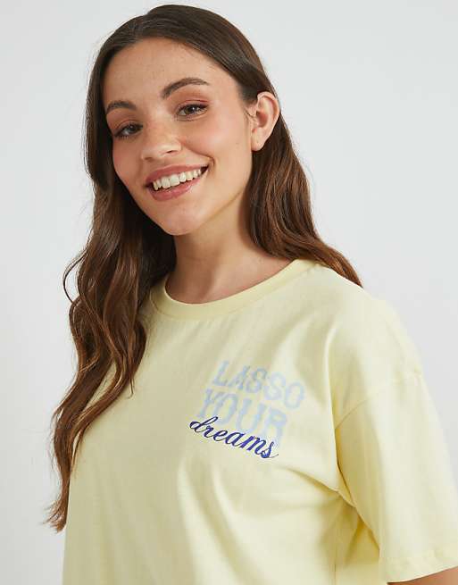 Skinnydip London Rodeo Lifestyle T-shirt In Yellow