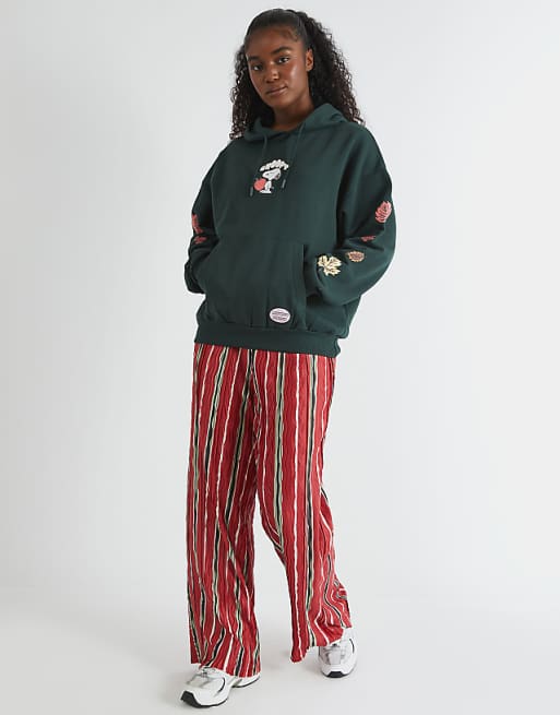 Skinnydip London Snoopy Harvest Hoodie In Green