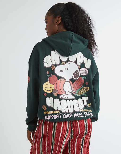 Skinnydip london snoopy harvest hoodie in green