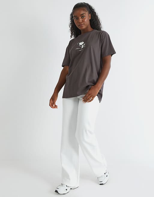 Skinnydip London Snoopy Have A Nice Day T-shirt In Grey