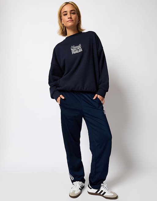 Skinnydip London Sorry Not My Problem Sweatshirt In Navy
