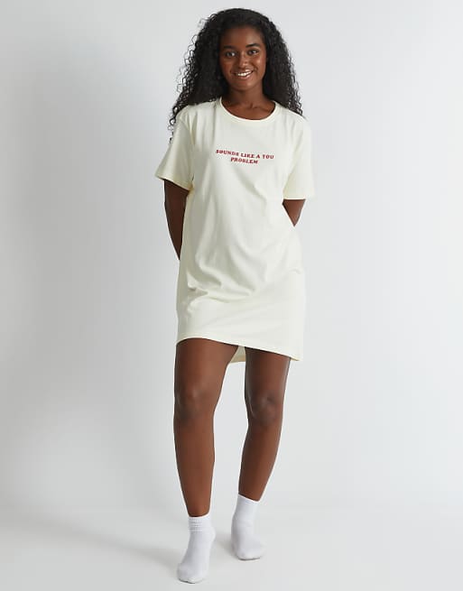 Skinnydip London Sounds Like A You Problem Night Dress In Pink
