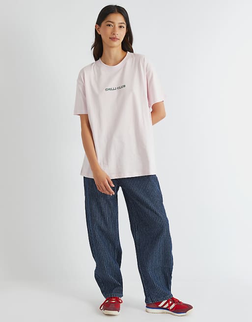 Skinnydip London Spicy Club T-shirt In Pink