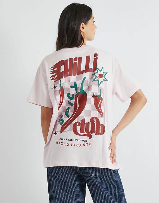 Skinnydip london spicy club t-shirt in pink