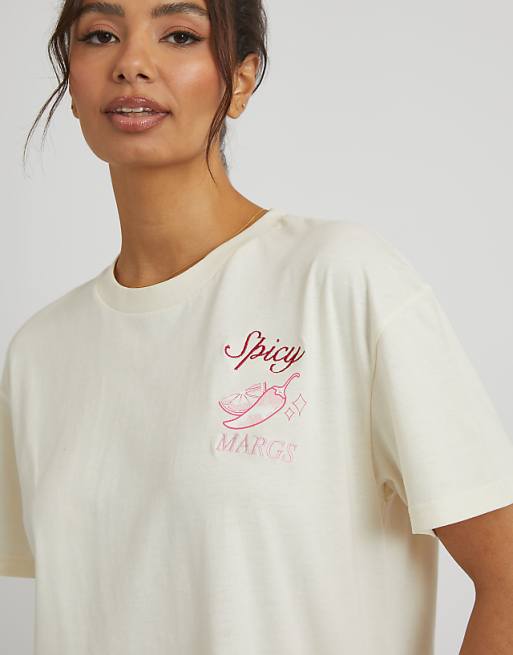 Skinnydip London Spicy Margs T-shirt In White