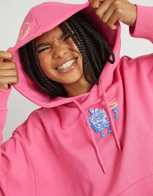Skinnydip London Spongebob Krabby Patty Hoodie In Pink