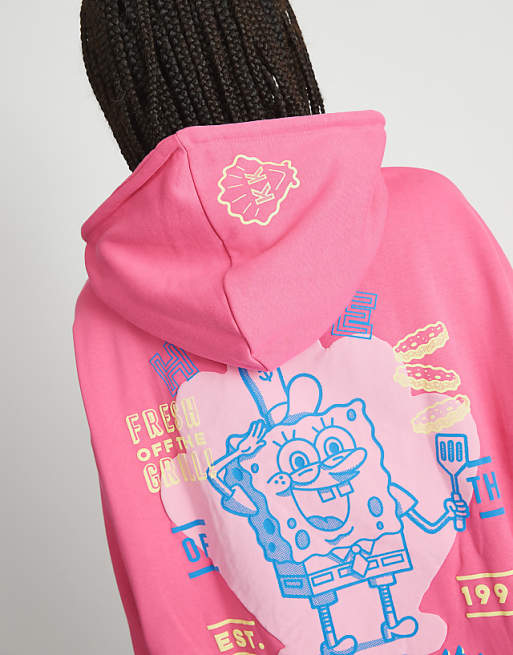 Skinnydip London Spongebob Krabby Patty Hoodie In Pink