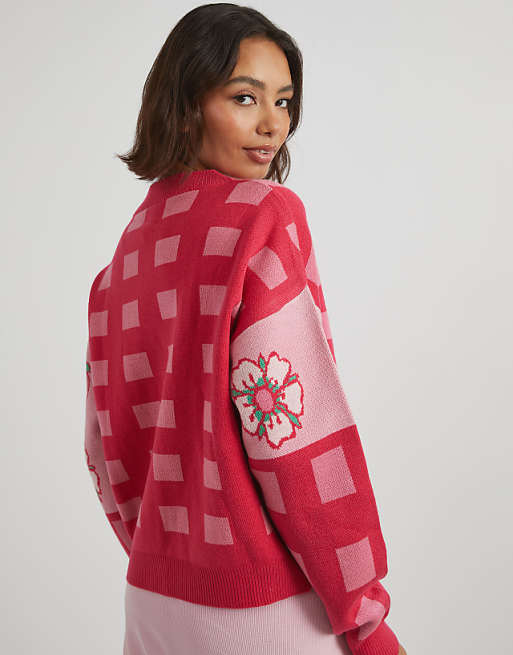 Skinnydip London Strawberry Shortcake Knitted Cardigan In Red