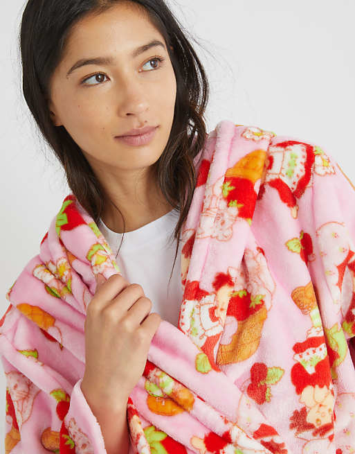 Skinnydip London Strawberry Shortcake Pink Dressing Gown In Pink