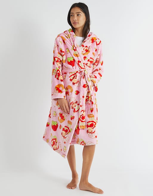 Skinnydip london strawberry shortcake pink dressing gown in pink