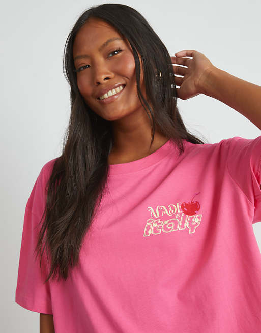 Skinnydip London Summer Spritz T-shirt In Pink