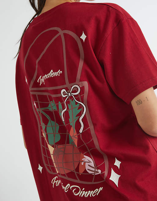 Skinnydip London Take Me To The Farmers Market T-shirt In Red