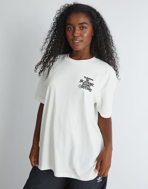 Skinnydip London The Nightmare Before Christmas Poster T-shirt In White