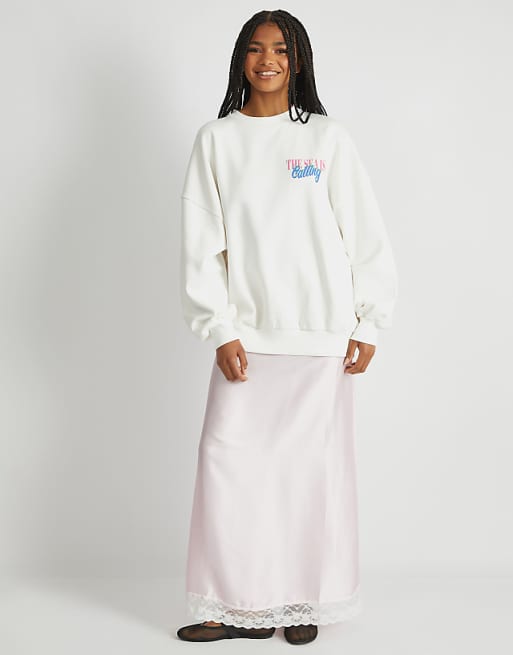 Skinnydip London The Sea Is Calling Sweatshirt In White
