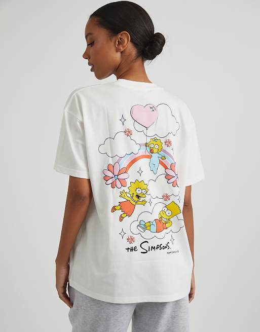 Skinnydip london the simpsons bart lisa & maggie rainbow t-shirt