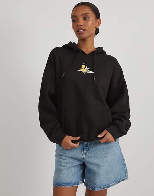 Skinnydip London The Simpsons Bart Simpson Hoodie In Black