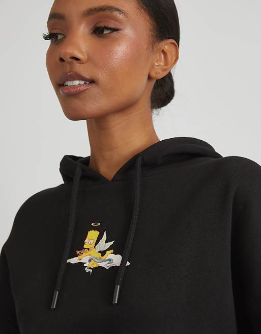 Skinnydip London The Simpsons Bart Simpson Hoodie In Black