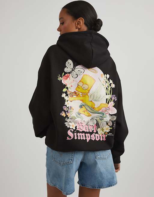 Skinnydip london the simpsons bart simpson hoodie in black
