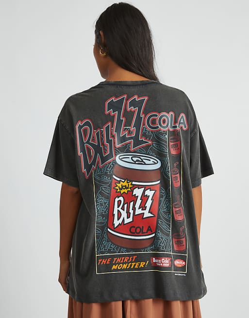 Skinnydip london the simpsons buzz cola t-shirt in grey