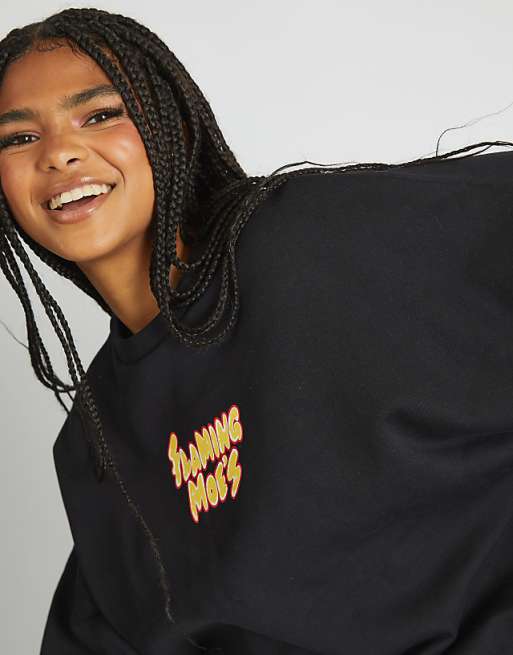 Skinnydip London The Simpsons Flaming Moes Sweatshirt In Black