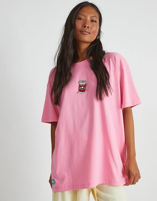 Skinnydip London The Simpsons Get Duffed T-shirt In Pink
