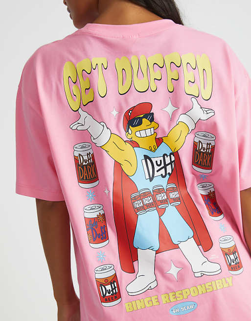 Skinnydip London The Simpsons Get Duffed T-shirt In Pink