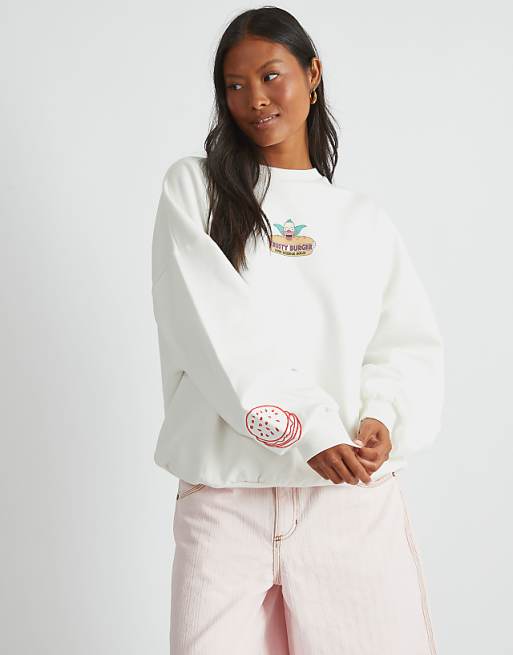 Skinnydip London The Simpsons Krusty Burger Sweatshirt In White