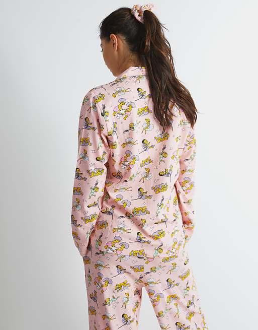 Skinnydip London The Simpsons Pyjama Set In Pink