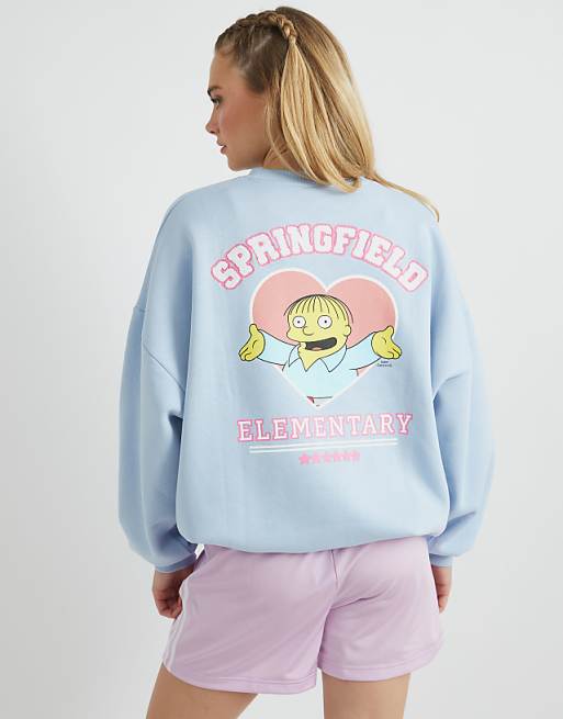 Skinnydip london the simpsons springfield elementary sweatshirt in blue