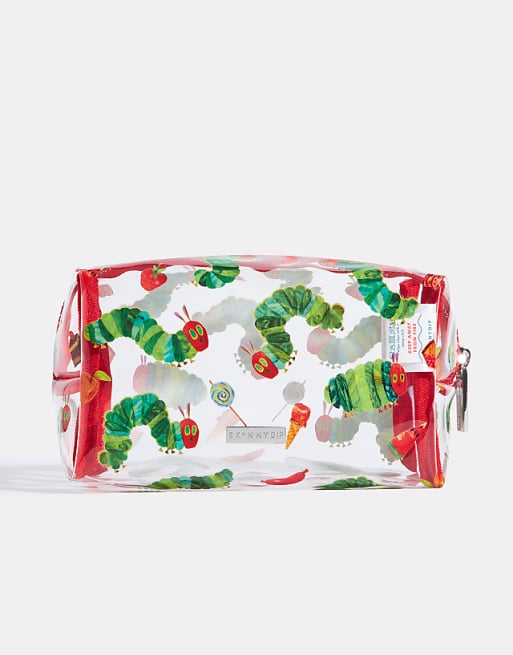 Skinnydip london the very hungry caterpillar party foods makeup bag in green