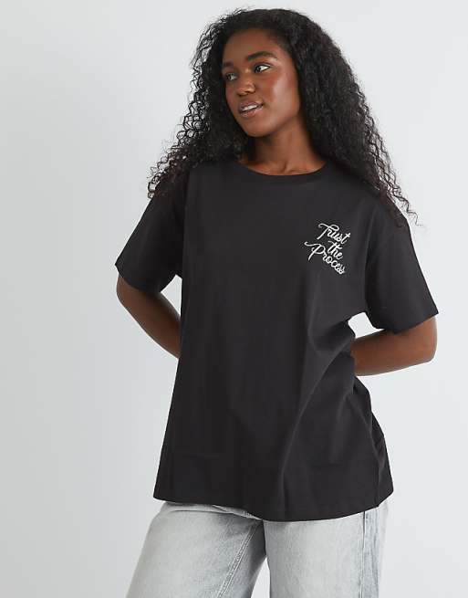 Skinnydip London Trust The Process T-shirt In Black
