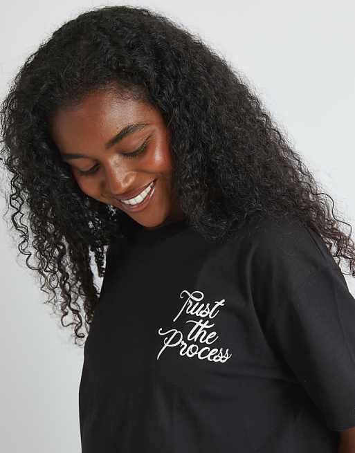 Skinnydip London Trust The Process T-shirt In Black