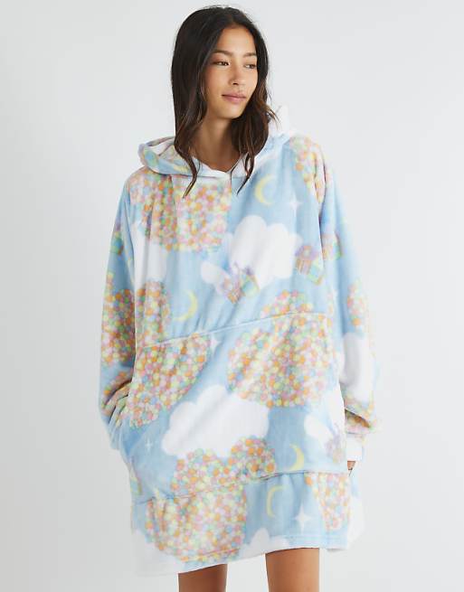 Skinnydip london up blanket hoodie in blue