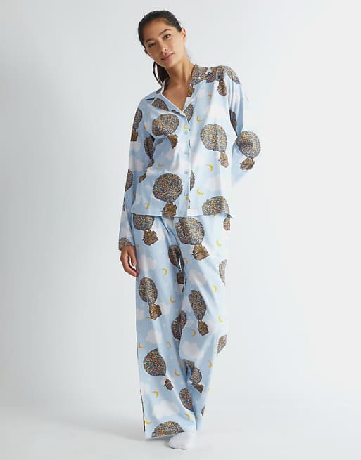 Skinnydip london up pyjama set in blue