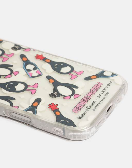 Skinnydip London Wallace & Gromit Feathers Iphone Case In Black