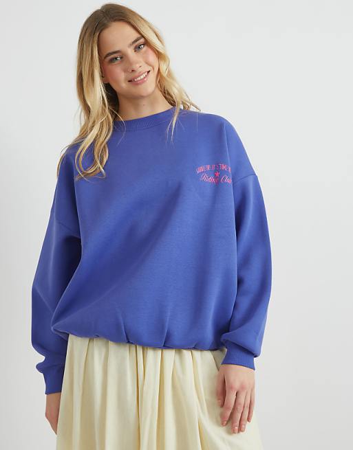 Skinnydip London Wanted Cowboys Sweatshirt In Navy